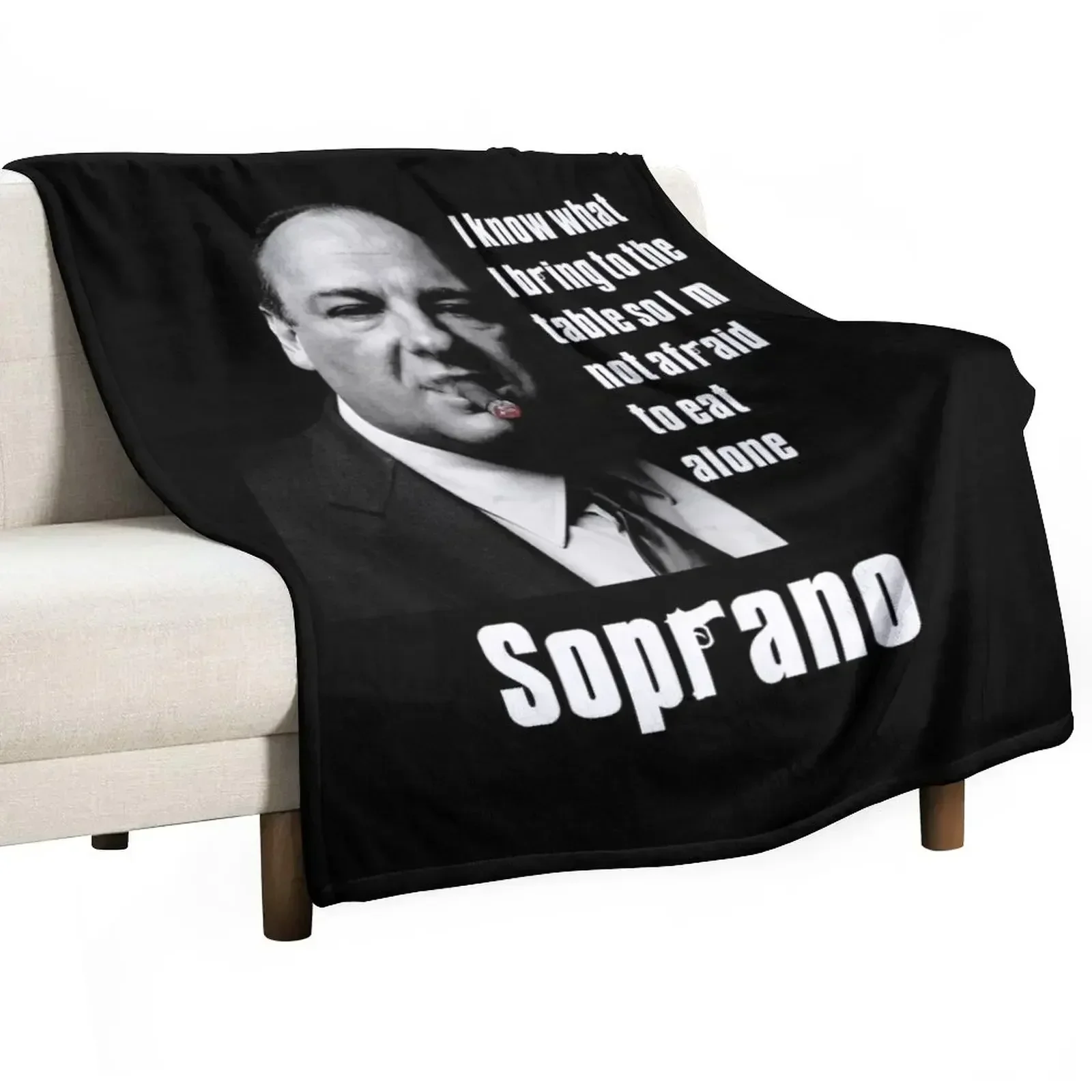 Anime Cosplay Quotes - Tony Soprano cigar Quote Throw Blanket