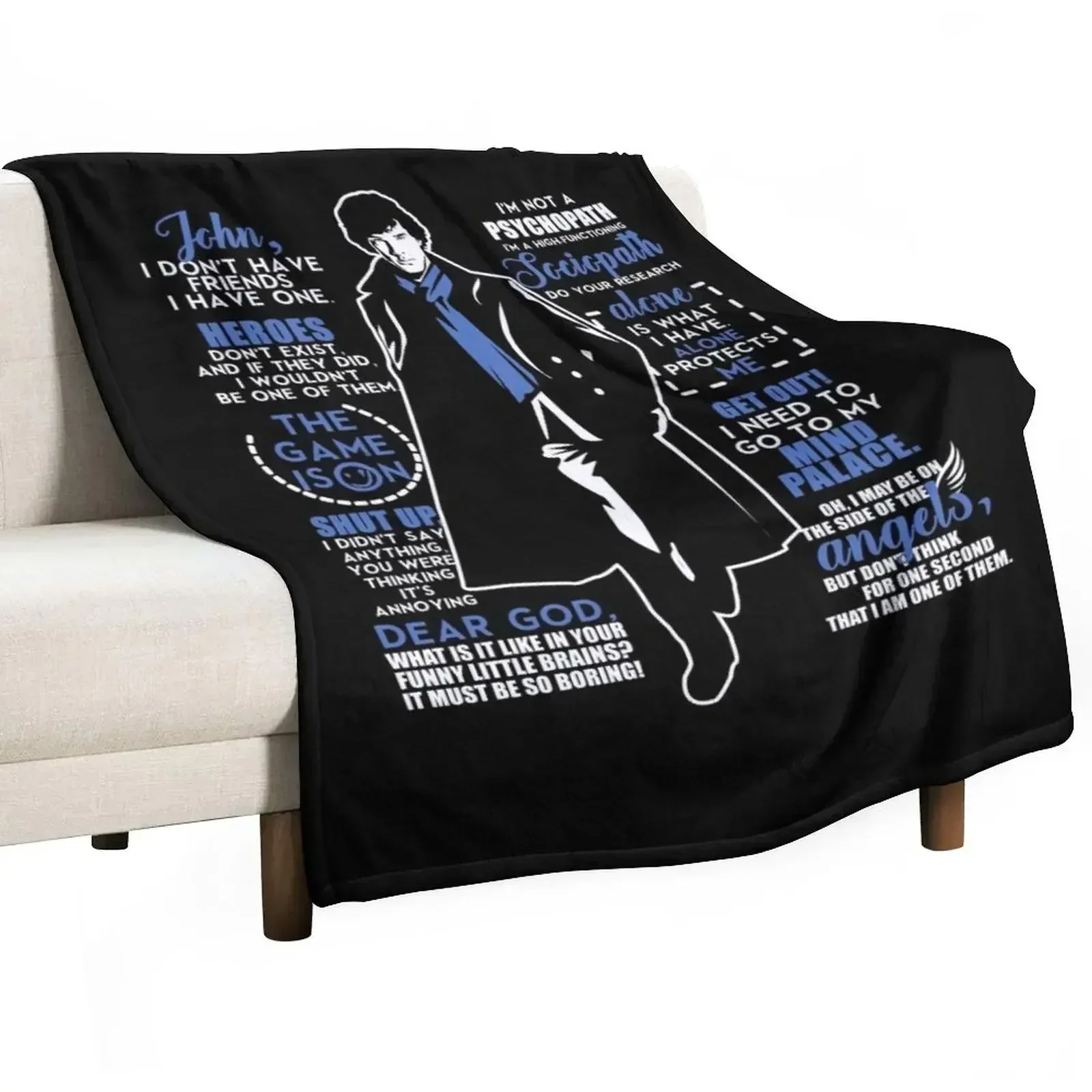 Anime Cosplay Quotes - Quotes. V2.0 Throw Blanket valentine gift