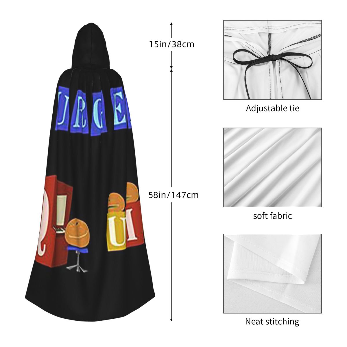 Burger Quiz New Logo Long Hood - огляд і ціна Anime Cosplay Quiz