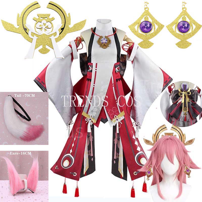 Yae Miko Full Set Guuji Yae Co - огляд і ціна Cosplay Anime Yae Miko