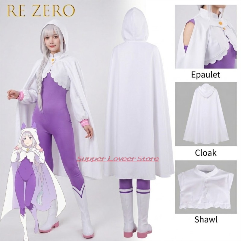 Re Zero  Emilia Cosplay Costum - огляд і ціна Anime Cosplay Events 2026