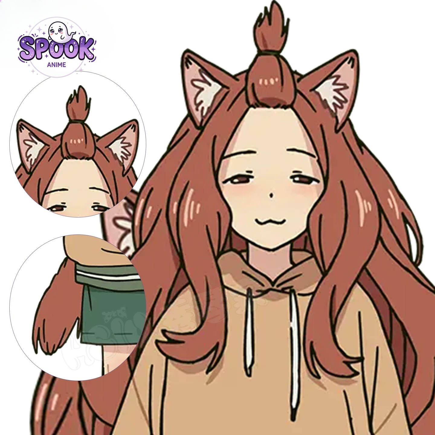 Brown Long Wig Masuko Yaku Nek - огляд і ціна Anime Cosplay Cat