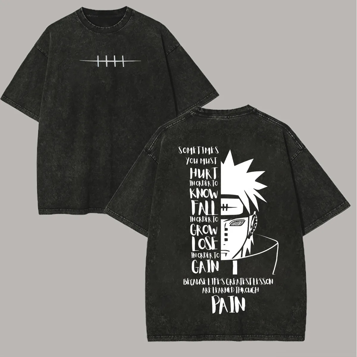 Naruto Pain T Shirt Quote Naga - огляд і ціна Anime Cosplay Quotes
