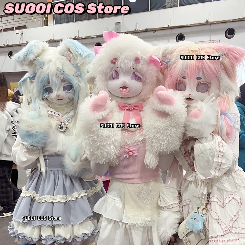 aBcSCS*Fursuit Head Kigurumi C - огляд і ціна Anime Cosplay Cat